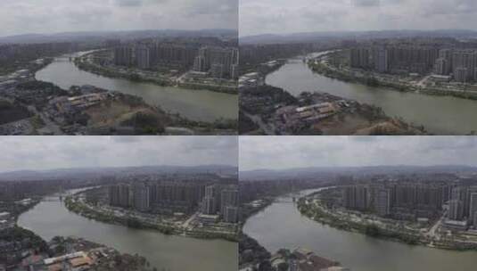 城市河流高清在线视频素材下载