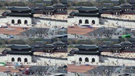 韩国的传统宫殿高清在线视频素材下载