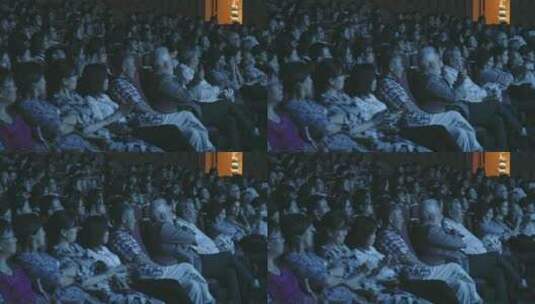 剧院观众席上的观众高清在线视频素材下载
