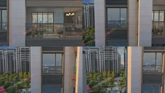 高层建筑阳台外景三维动画高清在线视频素材下载