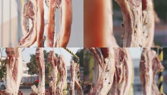 腌肉·腌腊肉·年货·春节高清在线视频素材下载
