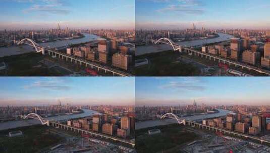 上海市卢浦大桥城市环境高清在线视频素材下载