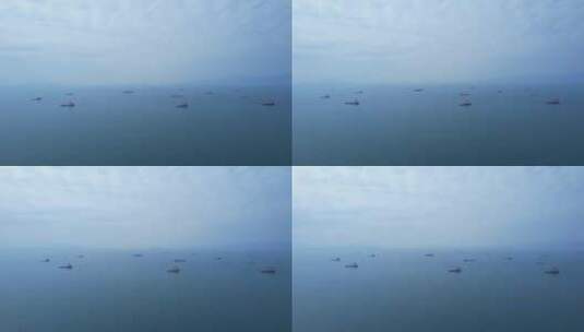 广东惠州巽寮湾海上船只作业C高清在线视频素材下载