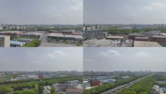 上海松江航拍高清在线视频素材下载