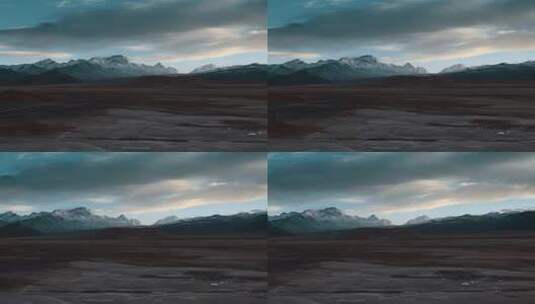 西藏旅游风光清晨黄昏珠穆朗玛峰全景高清在线视频素材下载