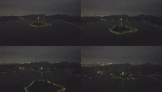 西湖夜景 夜游西湖 分镜高清在线视频素材下载
