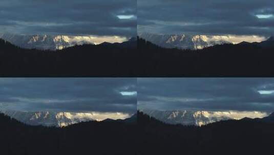 西藏南迦巴瓦峰雪山山峦道路航拍709高清在线视频素材下载