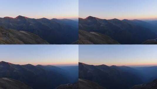 日落时间的法加拉山脉，罗马尼亚高清在线视频素材下载