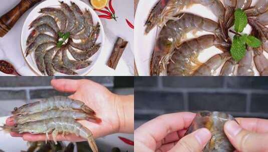 大海虾  海鲜 水产 虾高清在线视频素材下载