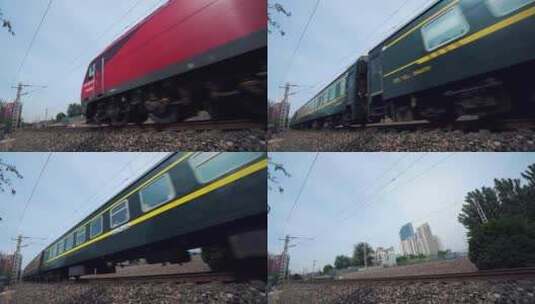 行驶中的高铁列车中国铁路和谐号铁路高清在线视频素材下载