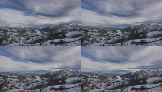 土耳其里泽黑海冬季雪景高清在线视频素材下载