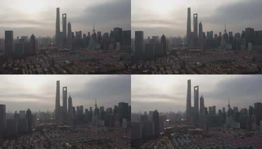 上海航拍白天素材高清在线视频素材下载