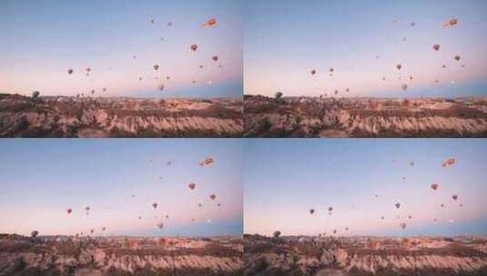 土耳其卡帕多西亚的气球高清在线视频素材下载