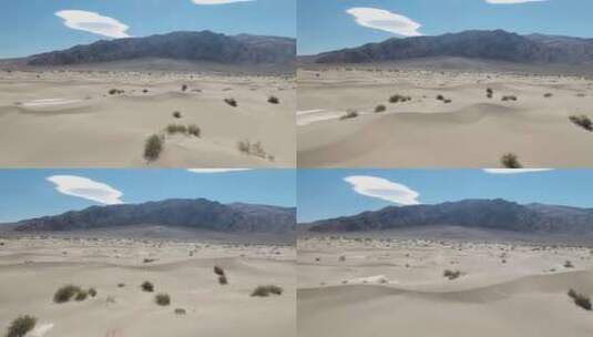 平坦沙丘的鸟瞰图高清在线视频素材下载