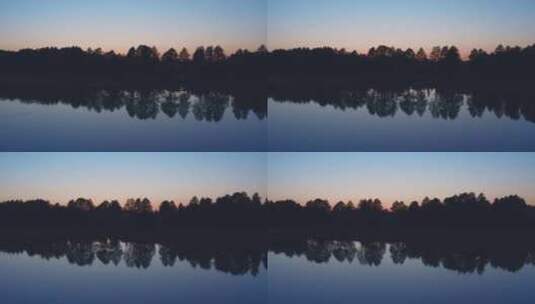 日落后的平静湖面高清在线视频素材下载