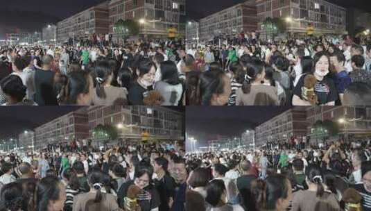 台州小箬村村口广场舞高清在线视频素材下载