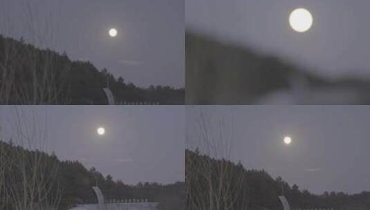 黑龙江牡丹江市月亮变焦高清在线视频素材下载