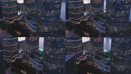广州夜景航拍-万胜围保利建筑群-5高清在线视频素材下载