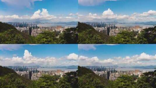 俯瞰整个深圳建筑风景延时视频高清在线视频素材下载