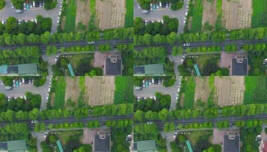杭州市西湖区三墩兰里公园兰里景区航拍高清在线视频素材下载