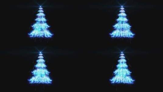 雪花圣诞树高清在线视频素材下载