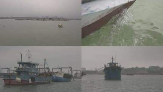 C福建晋江围头村海上航行高清实拍视频高清在线视频素材下载