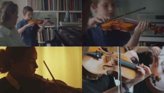 【合集】小提琴演奏局部特写演奏高清在线视频素材下载