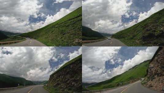 自驾G350川西最美国道熊猫大道驾驶第一视角高清在线视频素材下载