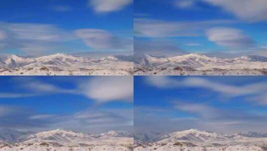 高原雪山云朵变化延时高清在线视频素材下载