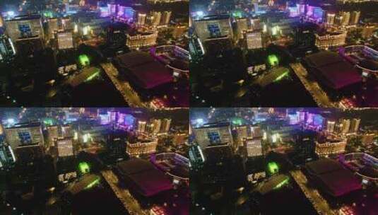 杭州黄龙体育中心西溪路夜景车流延时高清在线视频素材下载