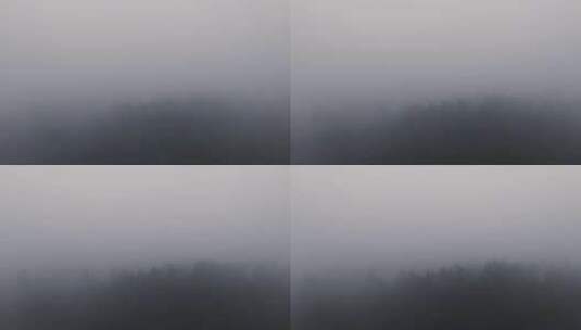 神秘大山清晨朦胧雾气高清在线视频素材下载