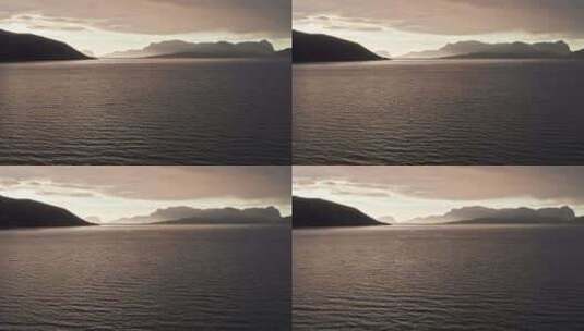空中拍摄，扫过挪威松恩峡湾荡漾的静水，看高清在线视频素材下载