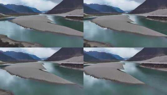 4K航拍西藏雅鲁藏布江6高清在线视频素材下载