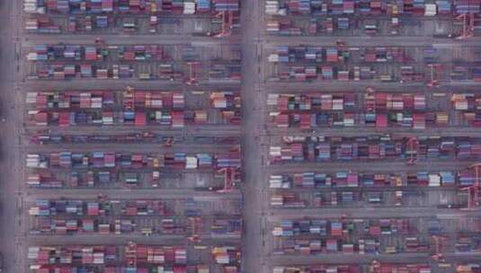 港口集装箱4k航拍高清在线视频素材下载