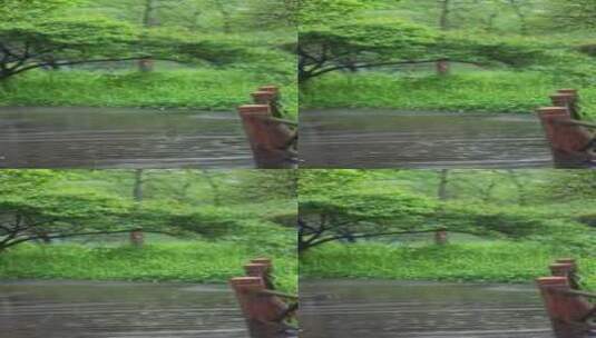 下雨天的中国杭州阿里巴巴园区高清在线视频素材下载