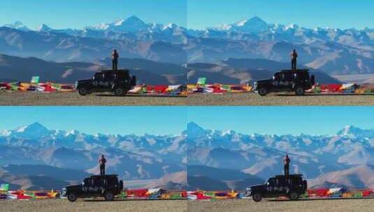 西藏珠峰加乌拉山口108拐高清在线视频素材下载