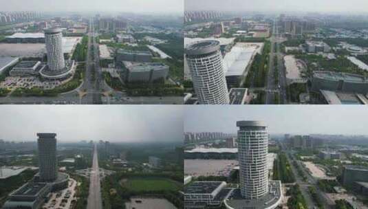 河北沧州城市交通航拍高清在线视频素材下载