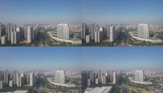 广东江门城市交通航拍高清在线视频素材下载