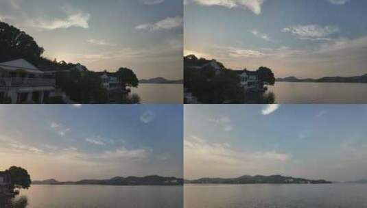 夕阳湖景旅游宣传片高清在线视频素材下载