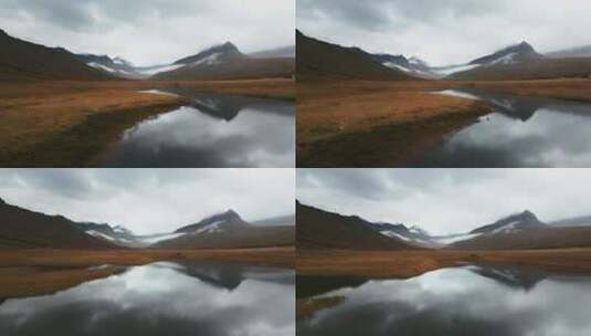 冰岛，柯克朱费尔，冬季，景观高清在线视频素材下载