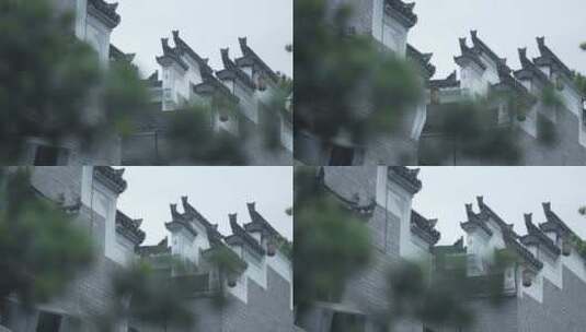 瑶里古镇雨后唯美景色高清在线视频素材下载