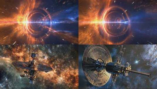 宇宙飞船星际 星空探索冒险太空航行宇宙射高清在线视频素材下载