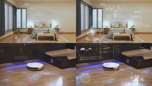 现代风格卧室室内场景高清在线视频素材下载