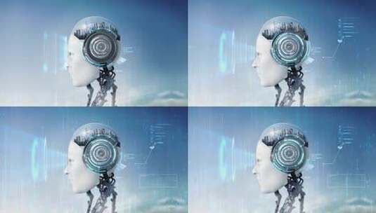 精品 · 4K AI机器人大脑高清AE视频素材下载