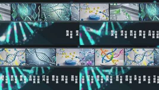 科学基因片尾高清AE视频素材下载