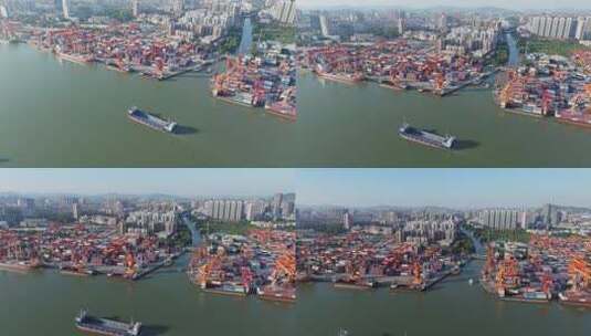 码头港口航拍高清在线视频素材下载