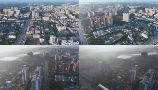 4K航拍广西钦州城市风光高清在线视频素材下载