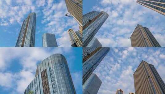城市高楼大厦延时摄影高清在线视频素材下载