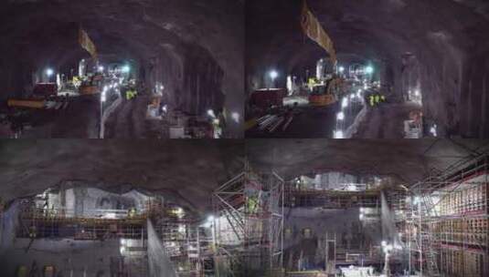 地铁隧道施工高清在线视频素材下载