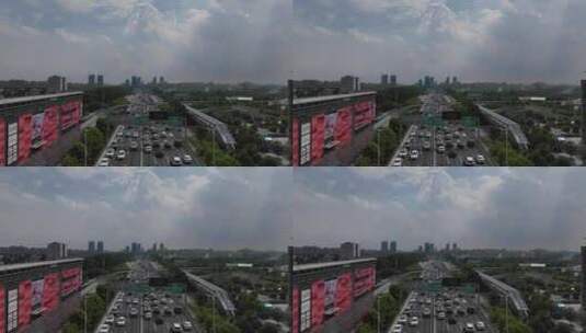沪闵高架延时航拍高清在线视频素材下载
